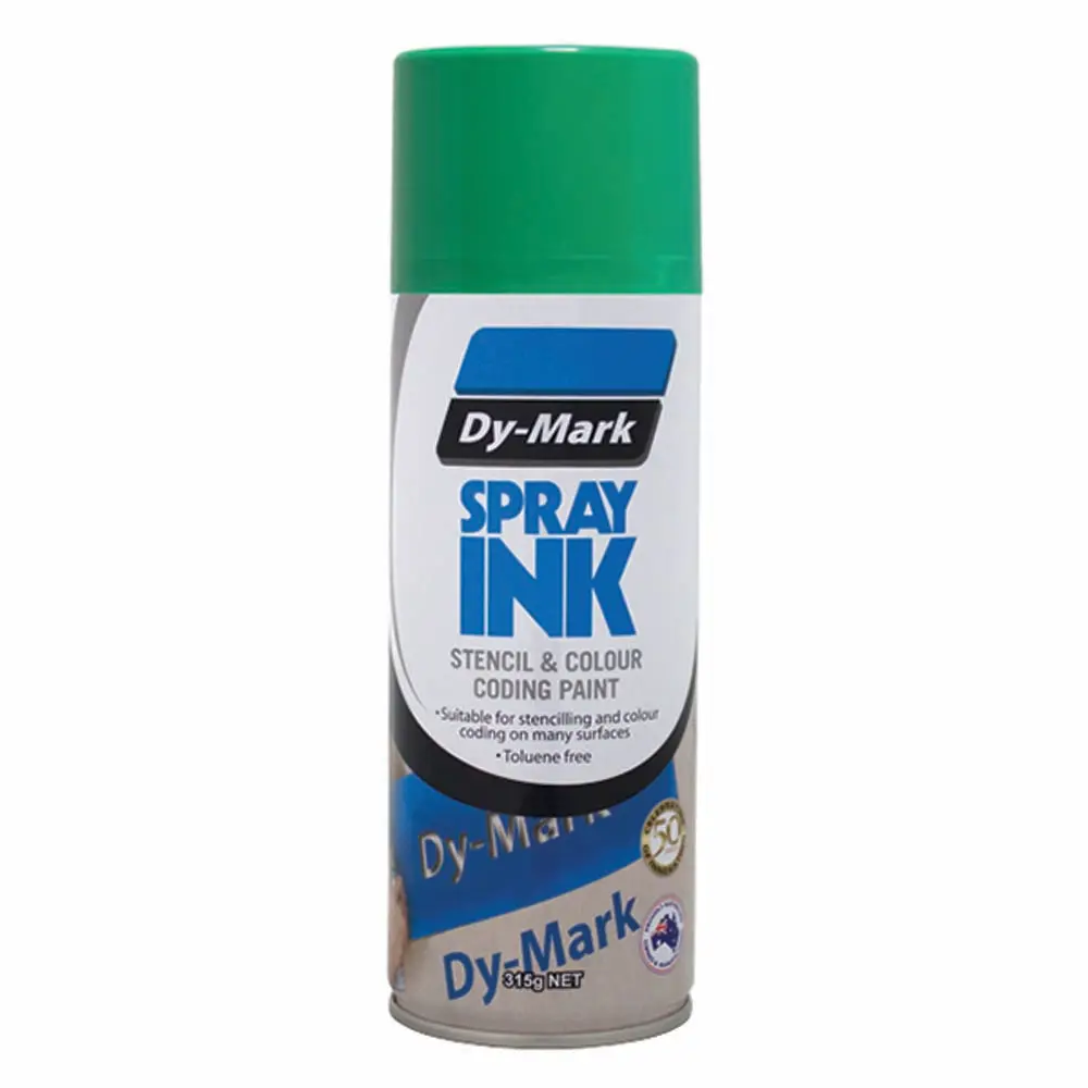DYMARK 315g Spray Ink Green Stencil & Colour Coding Paint 39013504