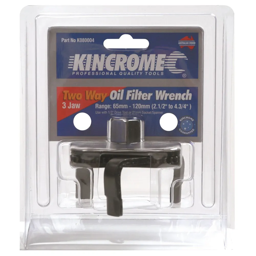 KINCROME Oil Filter Wrench 2 Way 3 Jaw  K080004