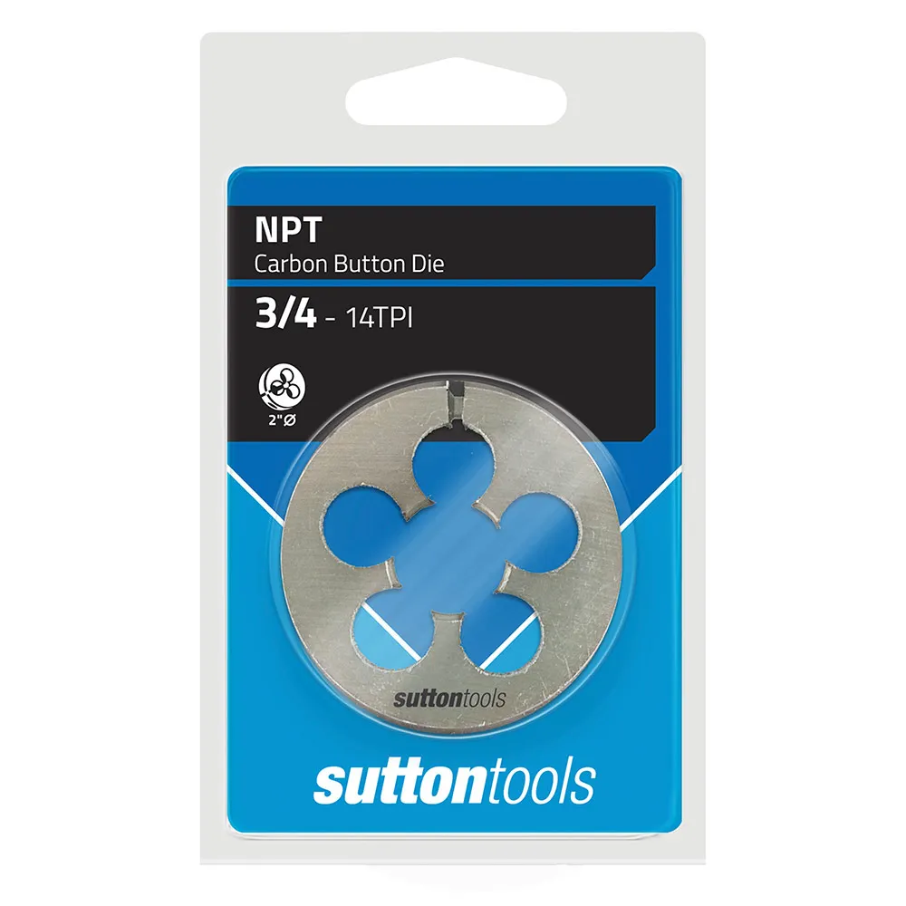 SUTTON NPT 3/4" x 14 2inch OD Carbon Button Die M4292667