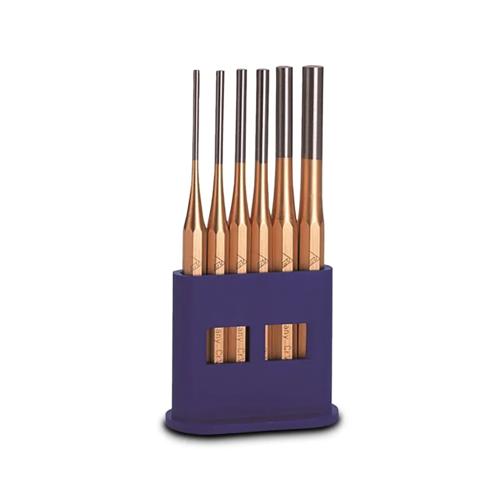 RENNSTEIG Parallel Pin Punch Set - Plastic Stand 6 Piece 425170