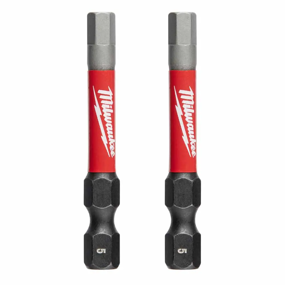 MILWAUKEE SHOCKWAVE Power 5mm x 50mm (2") Hex Screwdriver Bit - 2 Piece 48324737