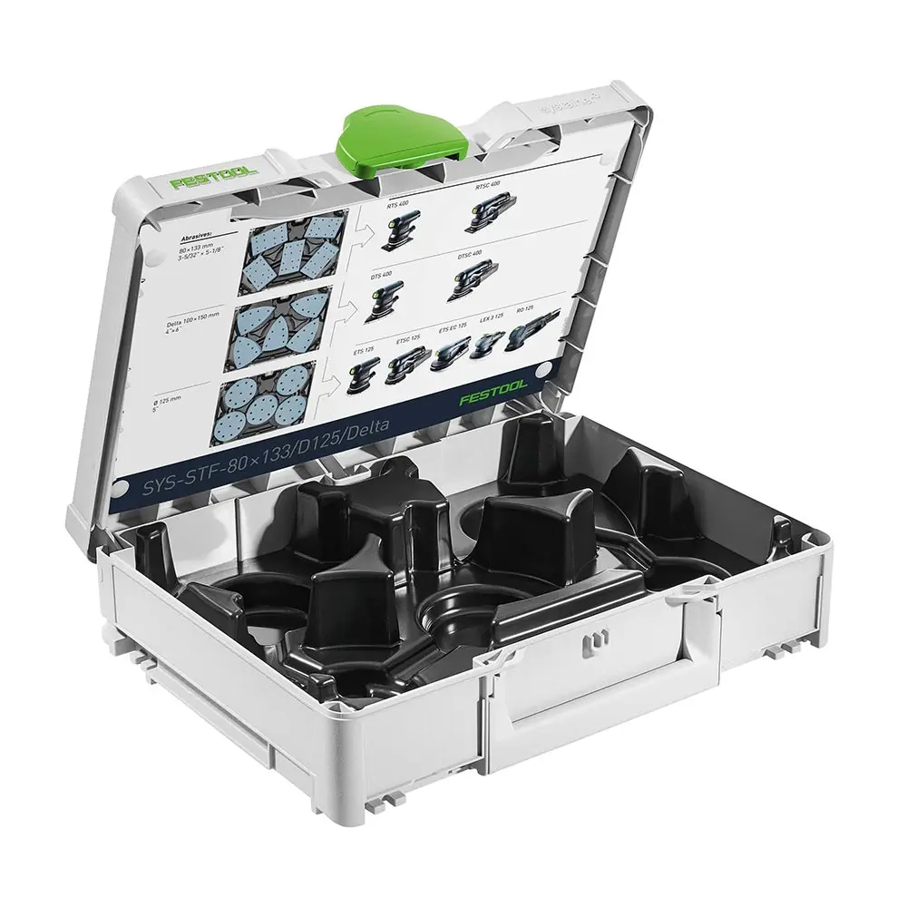 FESTOOL Systainer3 SYS 1 for 80x133mm / D125mm / 100mm Delta Abrasives 576781
