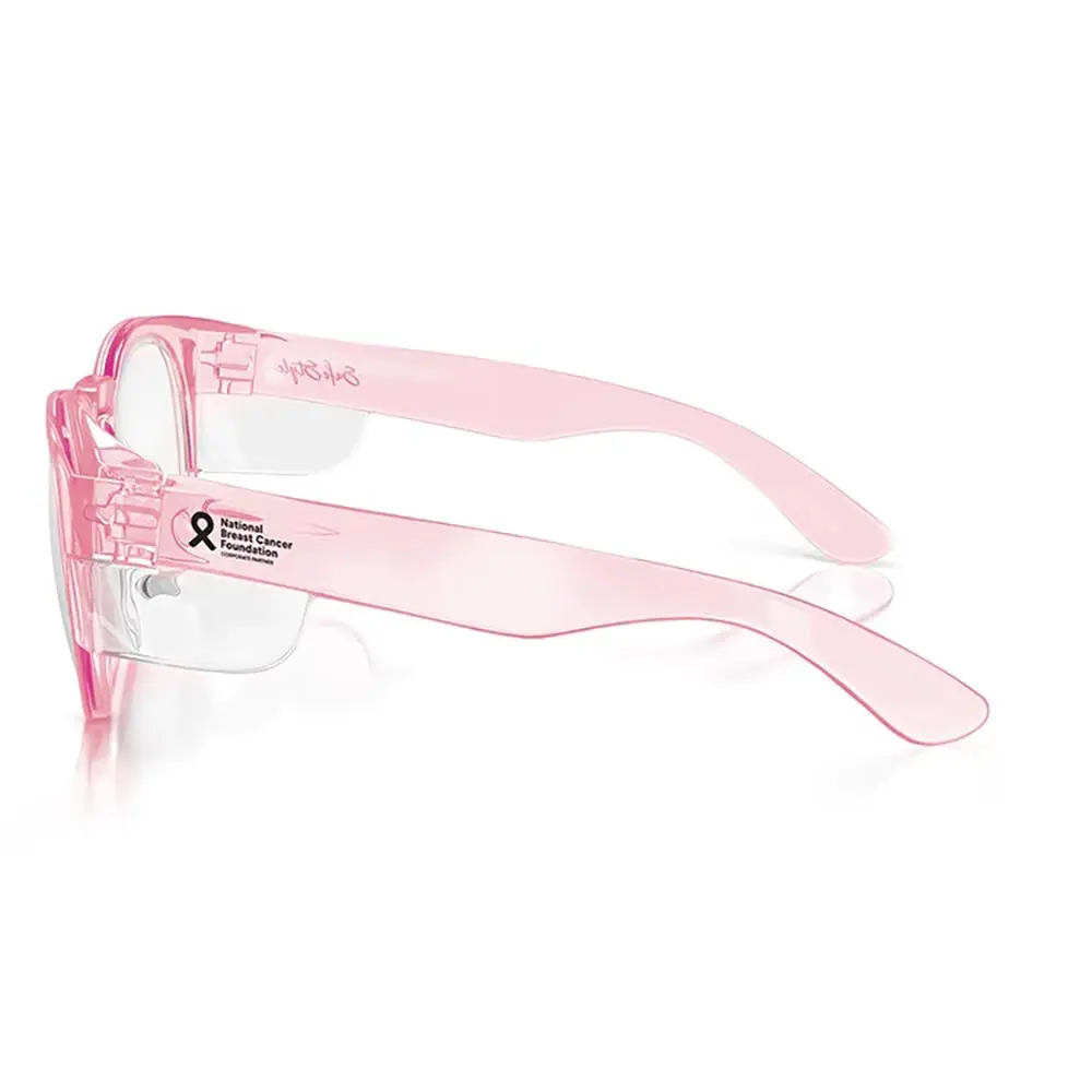 SAFESTYLE Cruisers Pink Frame Clear UV400 Lens Safety Glasses CRPC100