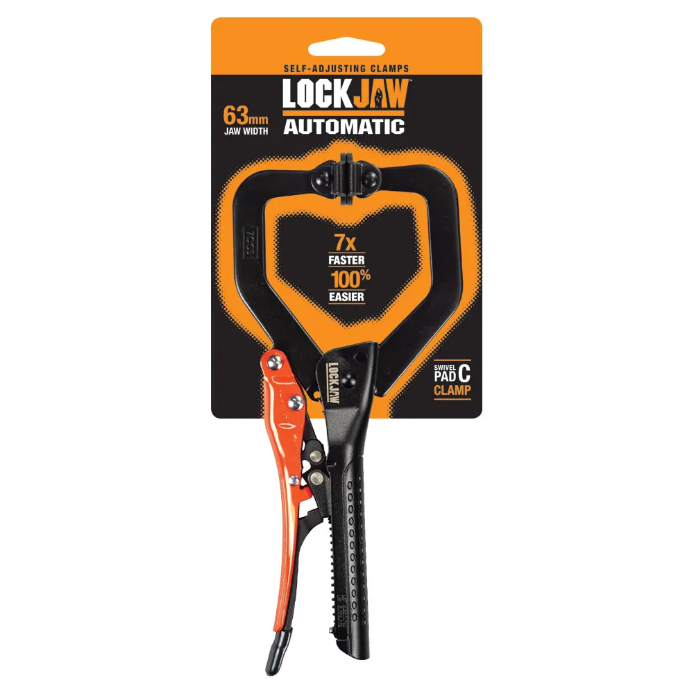 LOCKJAW 175mm (7inch) Swivel Pad C-Clamp Plier L2140175