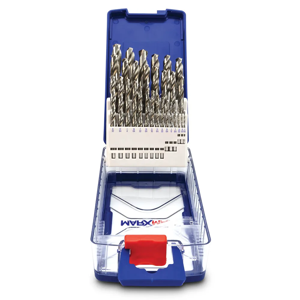 MARXMAN 1/16-1/2" HSS Jobber Drill Bit Set - 29 Piece MHSSSETAF29PC