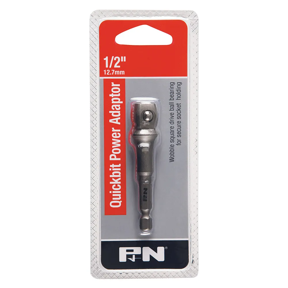 P&N 70mm 1/4 HX - 1/2 DR Bit Ball-end Hex-Socket Adaptor 107PAW127