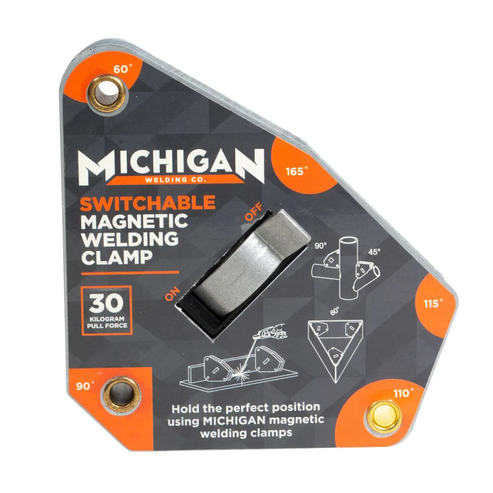 MICHIGAN Multi-Angle 30kgf Switchable Magnetic Welding Clamp MMAGMSW30
