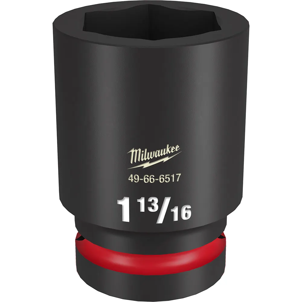 MILWAUKEE SHOCKWAVE 1" Drive 1-13/16" Standard 6 Point Impact Socket 49666517