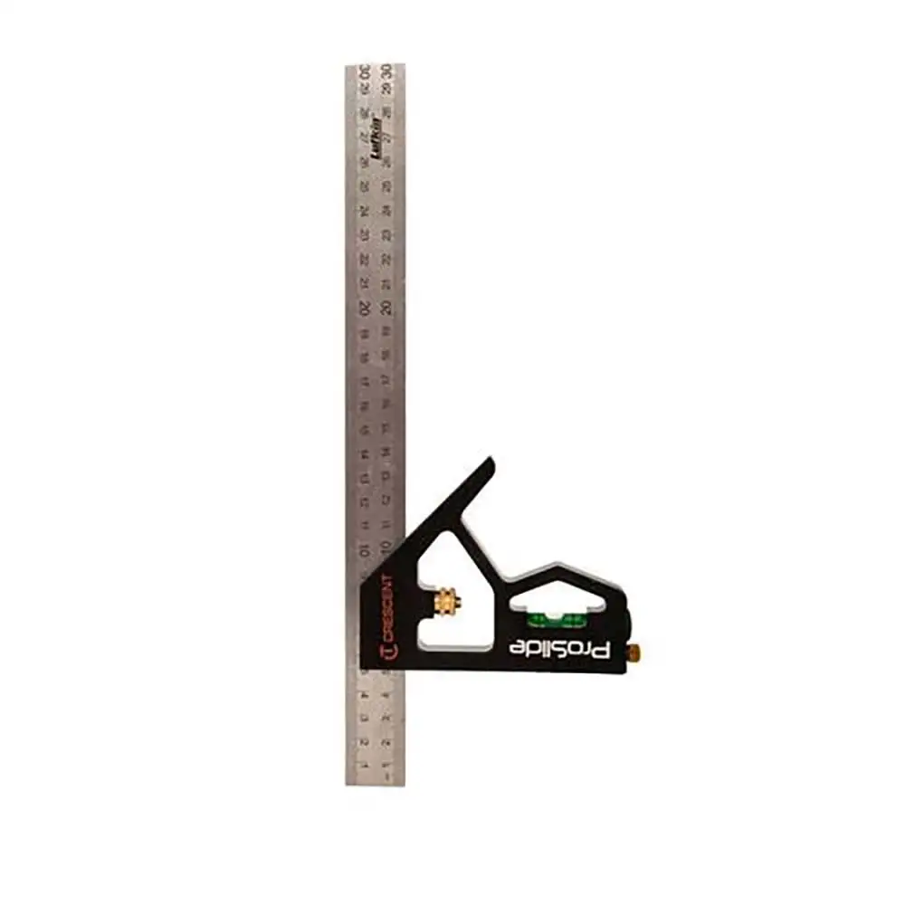CRESCENT LUFKIN 300mm Metal Black Handle Combination Square LCS300