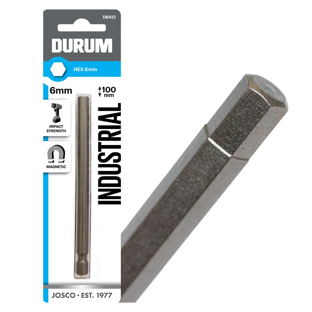 DURUM 6 x 100mm Internal Hex Power Screwdriver Bit