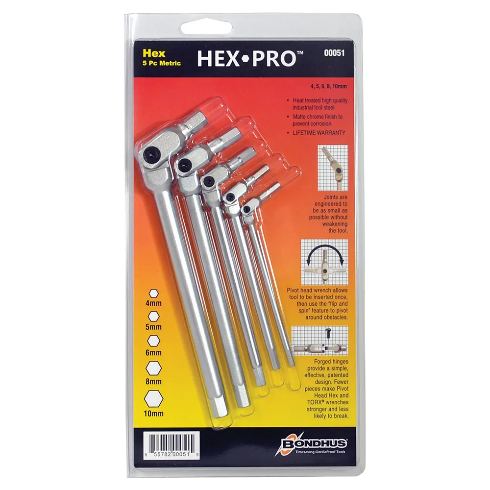 BONDHUS ALLEN KEY SET METRIC 5PC