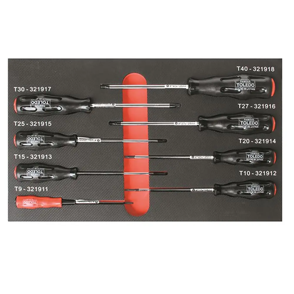TOLEDO 8 Piece T-Proof Torx Screwdriver Set 32 19 87