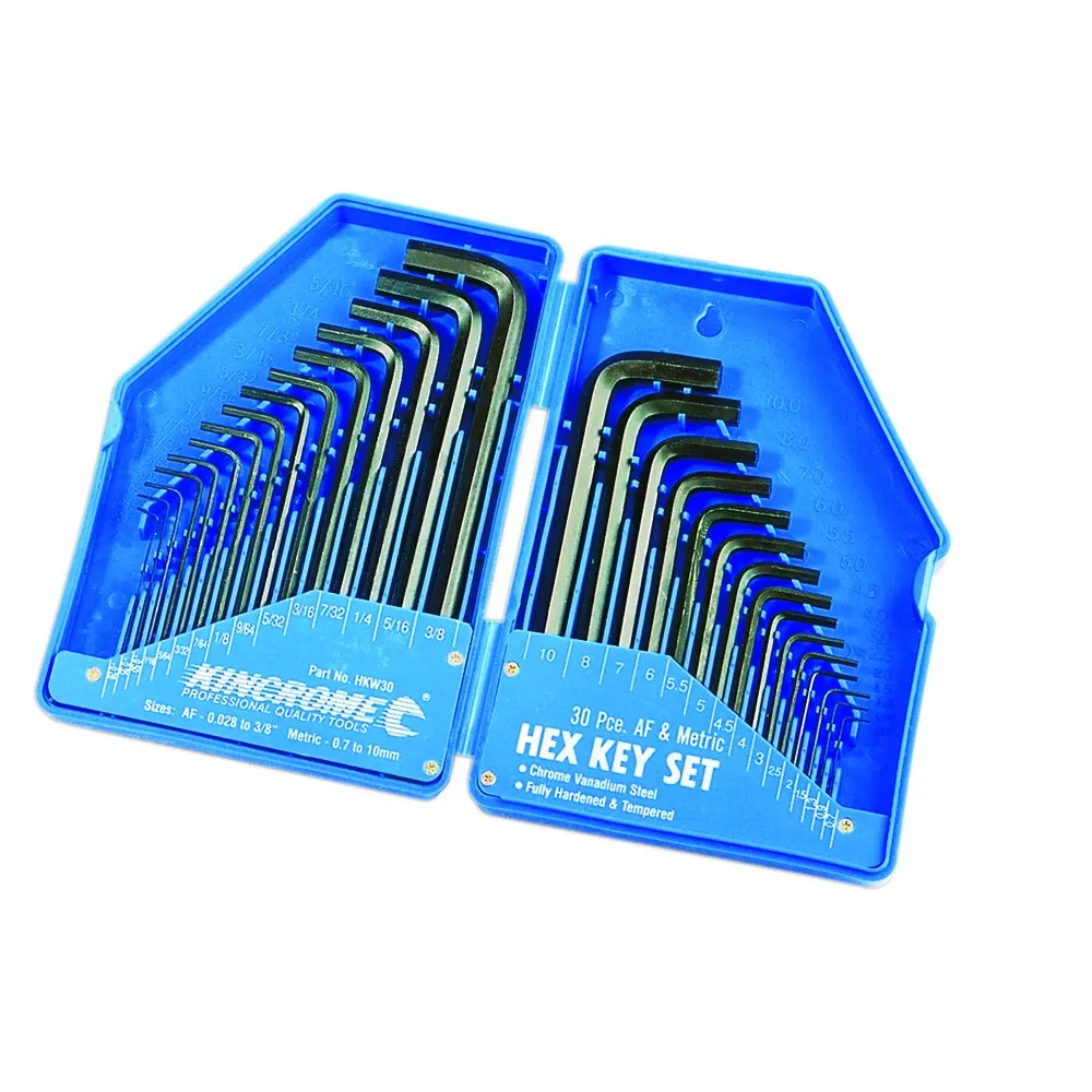 KINCROME Hex Key Wrench Set 30 Piece Imperial & Metric HKW30
