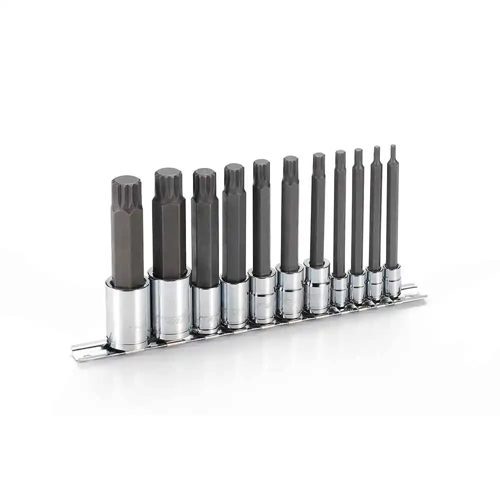 TTI 1/4" 3/8" 1/2" Long Spline Rail Socket Drive - 11 Piece TTISVSS11PL