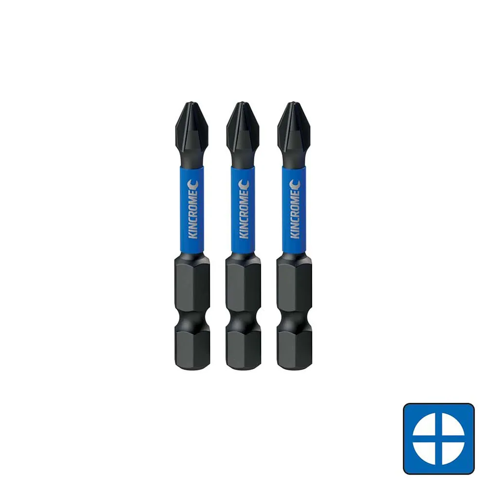 KINCROME PH2 x 50mm Phillips Screwdriver Bit - 3 Piece K21235