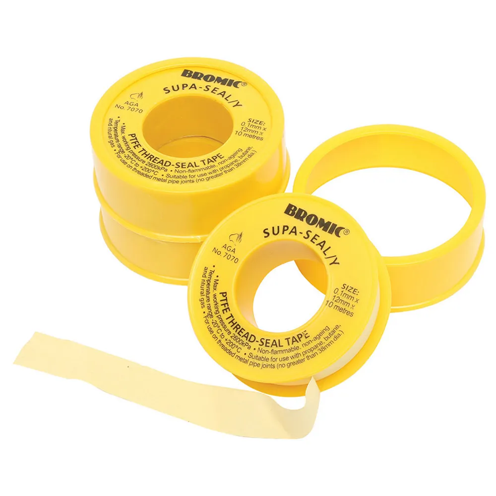 BROMIC Yellow Gas 12mmx10m Thread Seal Tape 7170381