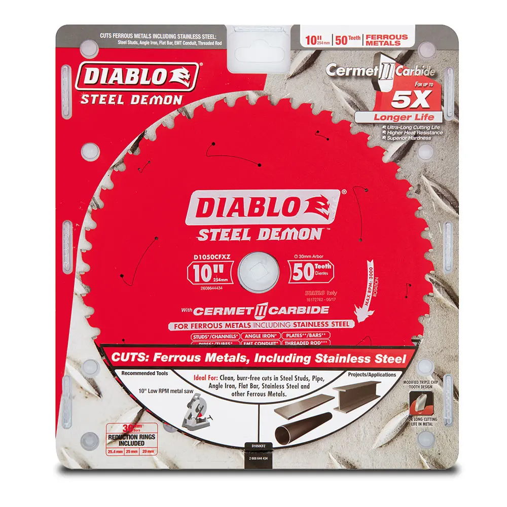 DIABLO 254mm 50T Ferrous Metals STEEL DEMON Saw Blade 2608644434