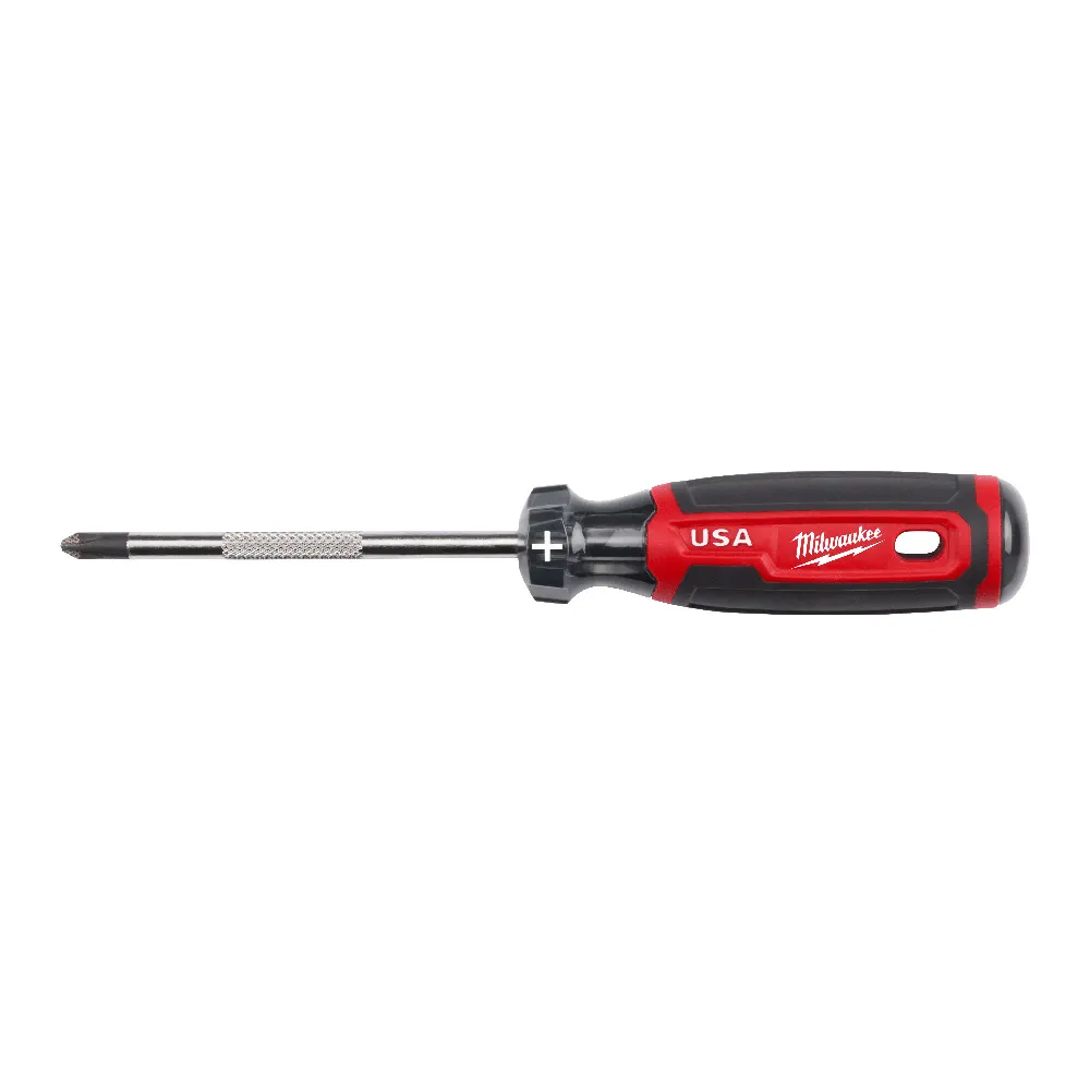 MILWAUKEE 101mm #2 USA Made Acetate Soft Grip Handle Phillips Screwdriver MT202