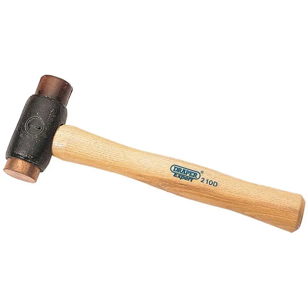 DRAPER 680g Copper/Rawhide Wood Handle Hammer 20070