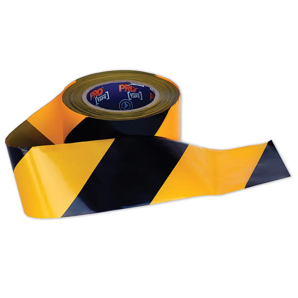 PROCHOICE 100m Yellow & Black Stripes Tape Barrier YB10075