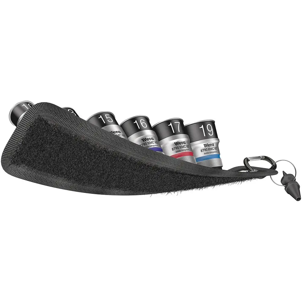 WERA 1/2" Drive Belt C 1 Zyklop Socket Set w/ Holding Function - 7 Piece WER003995