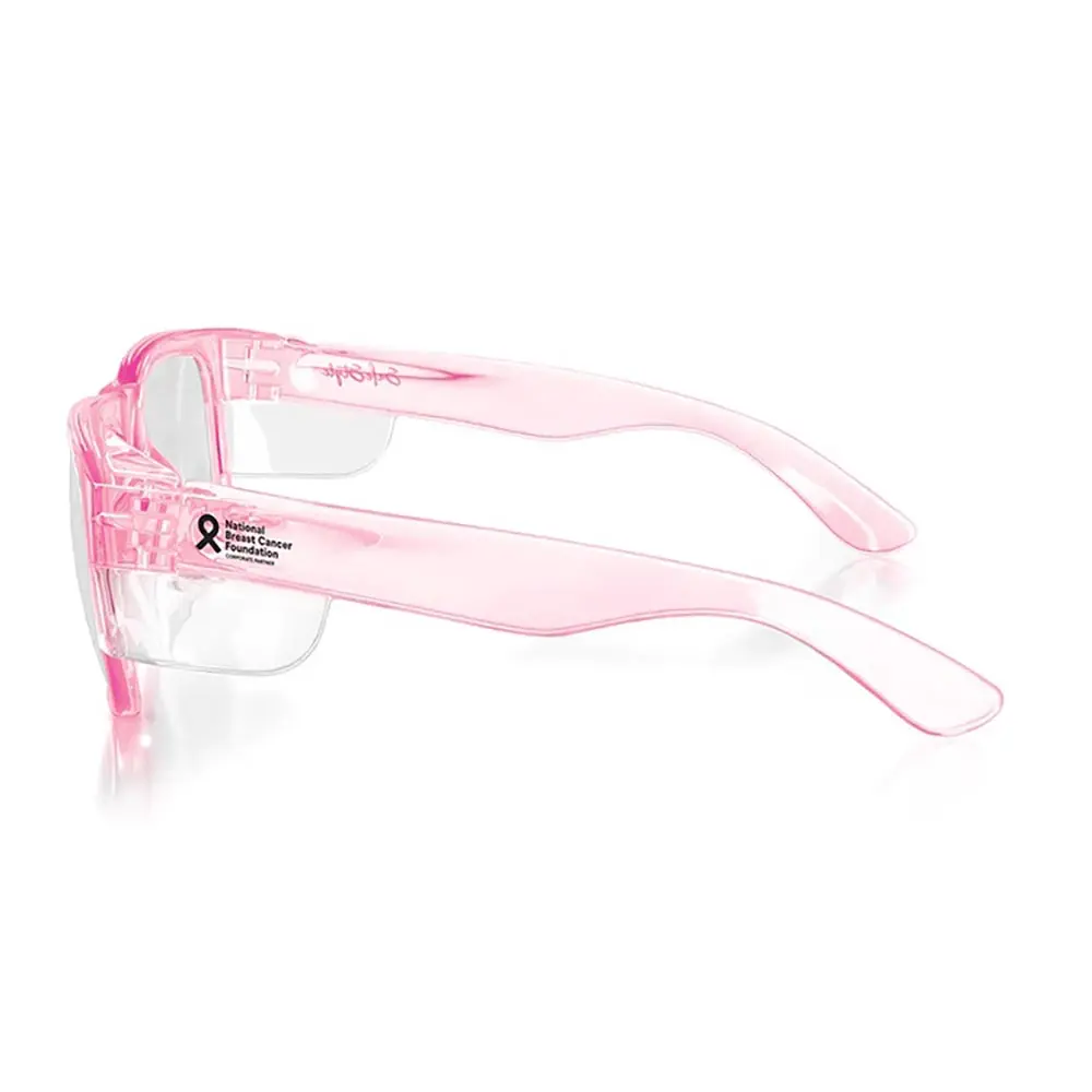 SAFESTYLE Fusions Pink Frame Clear UV400 Lens Safety Glasses FPC100
