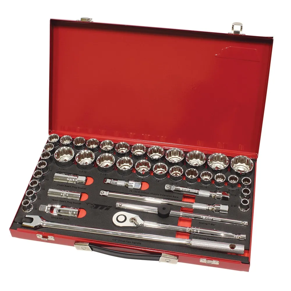 TTI 42 Piece AF/Metric 1/2inch SD Socket Set SS12D42TTI