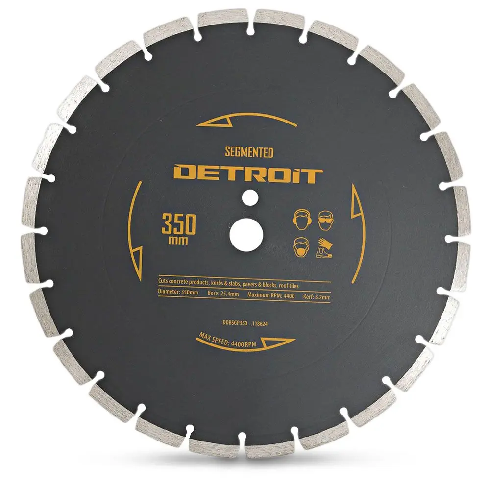 DETROIT 350mm Segmented Diamond Blade for General Purpose Cutting