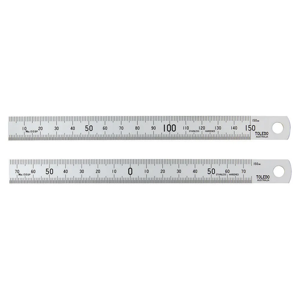 TOLEDO 150mm Double Sided Metric Stainless Steel Ruler 150SP