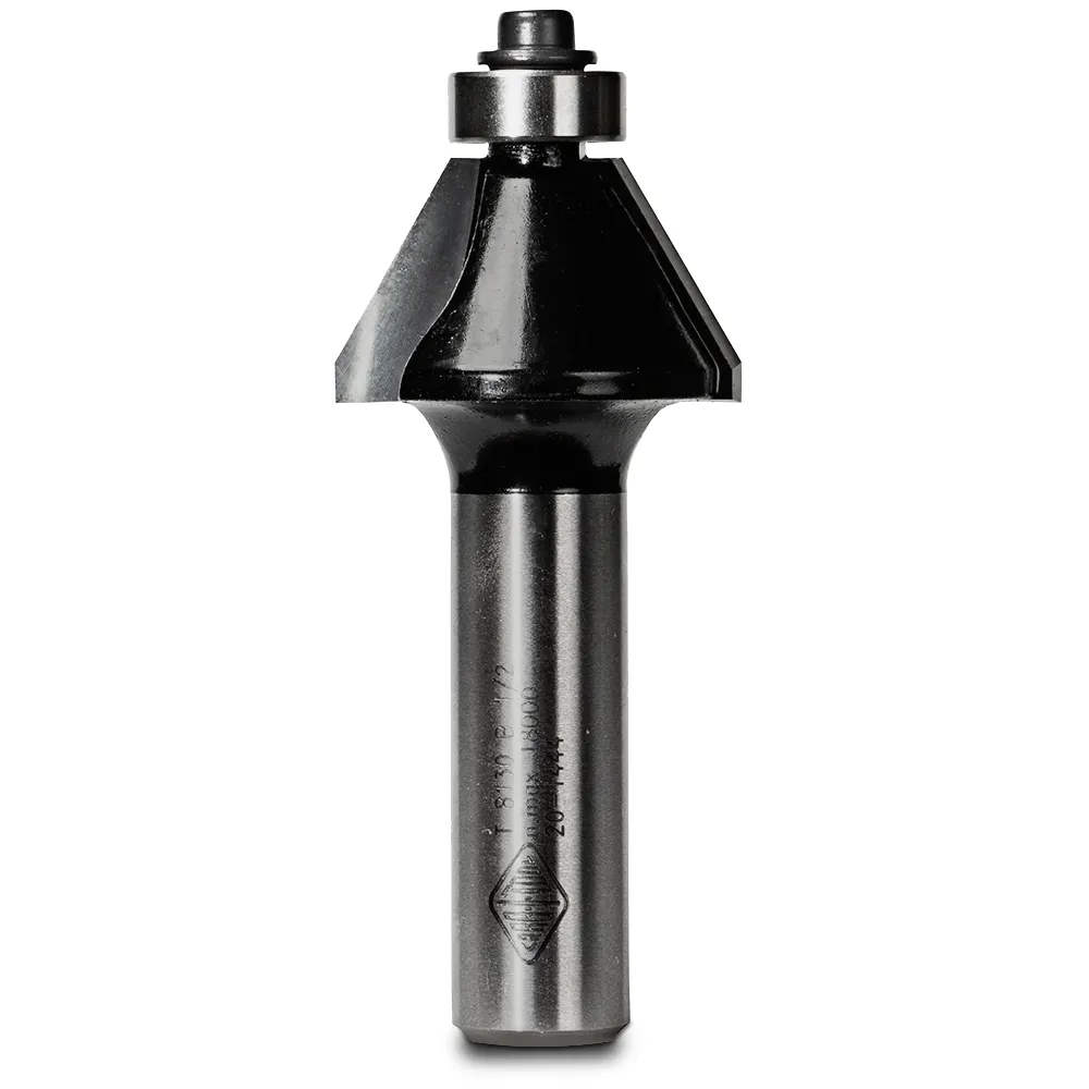 CARBITOOL Router Bit TCT 30-Degree Chamfer w.Bearing 1.1/8inch -Diameter 1/2inch -Shank T 8130 B 1/2
