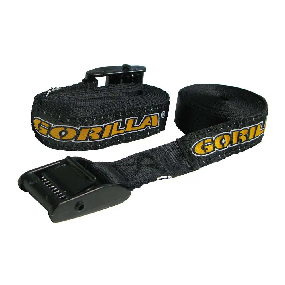 GORILLA 22mm X 2m 150kg Tie Down Strap Suits Ladder - 2 Pack GORTIEDOWN