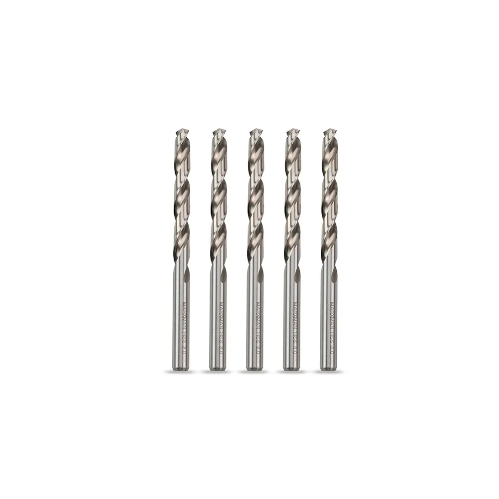 MARXMAN 8.0 x 115mm HSS Metal Jobber Drill Bit 5 Piece MHSS8MM5PC