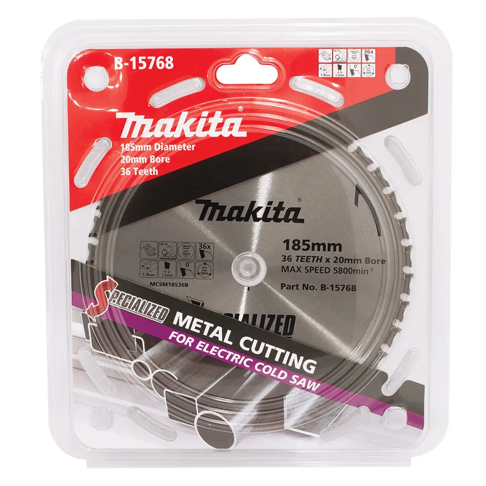 MAKITA 185mm 36T TCT Circular Saw Blade for Metal Cutting - SPECIALIZED