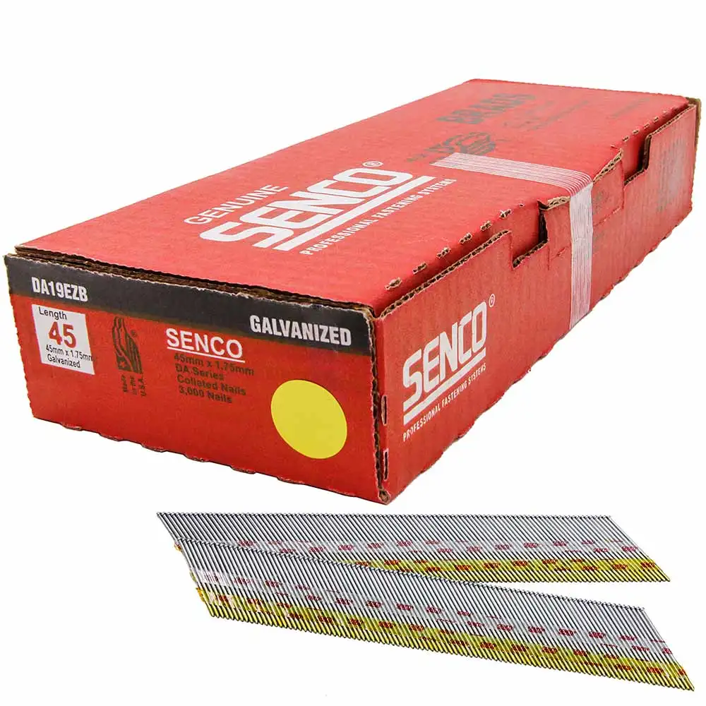 SENCO DA Series Electro Galvanised Brad Nail - 45mm Box of 3000 DA19EZB