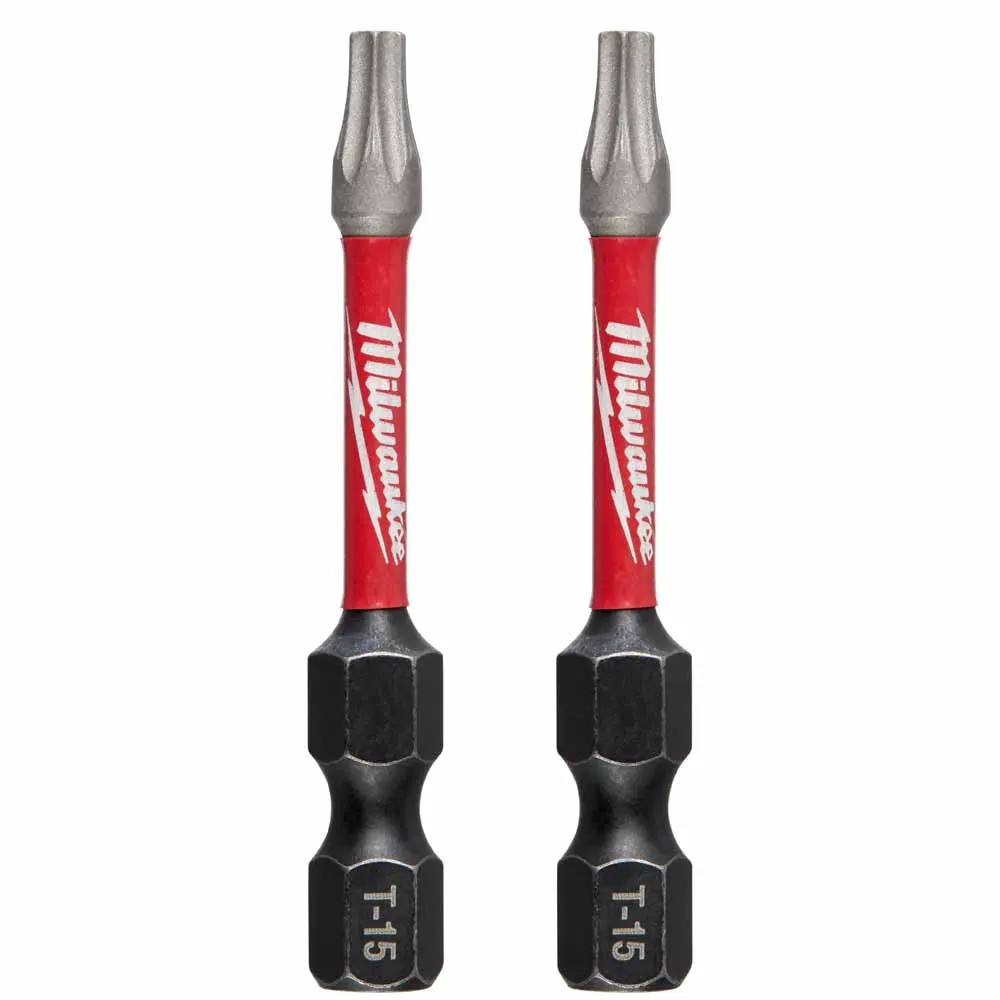 MILWAUKEE SHOCKWAVE Power 50mm (2") Torx T15 Screwdriver Bit - 2 Piece 48324983