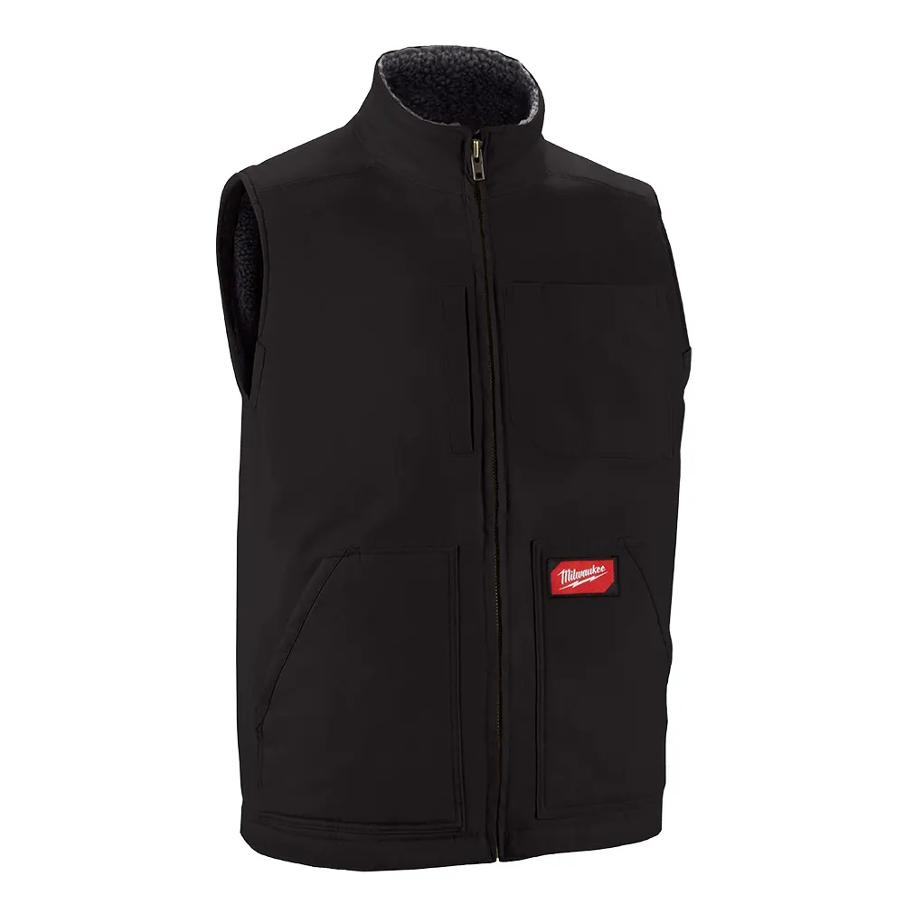 MILWAUKEE GRIDIRON Sherpa Lined Vest - Black 801B
