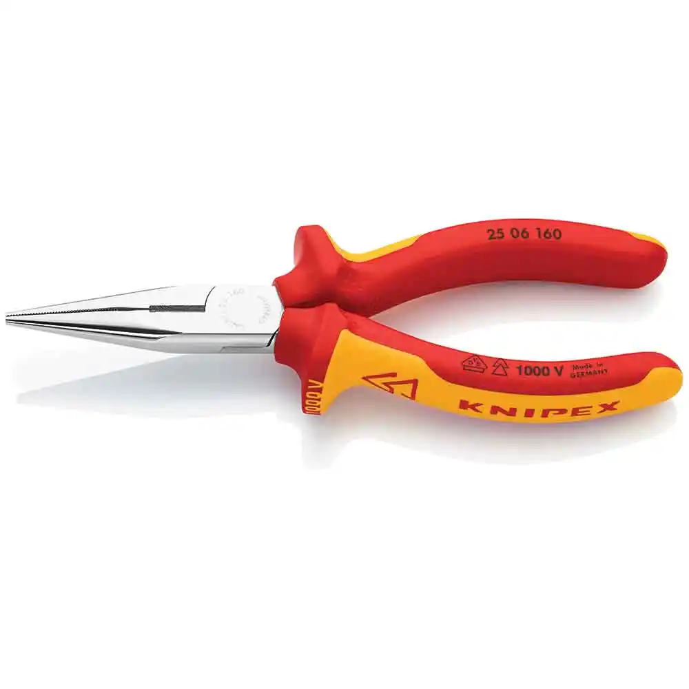 KNIPEX 160mm 1000V Snipe Nose Pliers 2506160SB