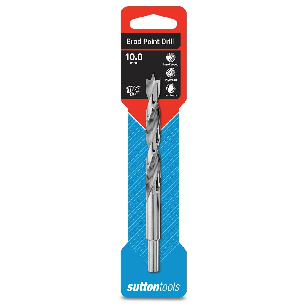 SUTTON 10 x 133mm Brad Point Wood Drill Bit