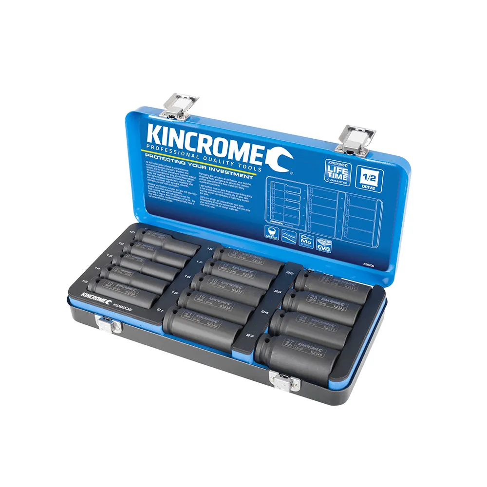 KINCROME 1/2inch Impact Deep Socket Set - 14 Piece K28206