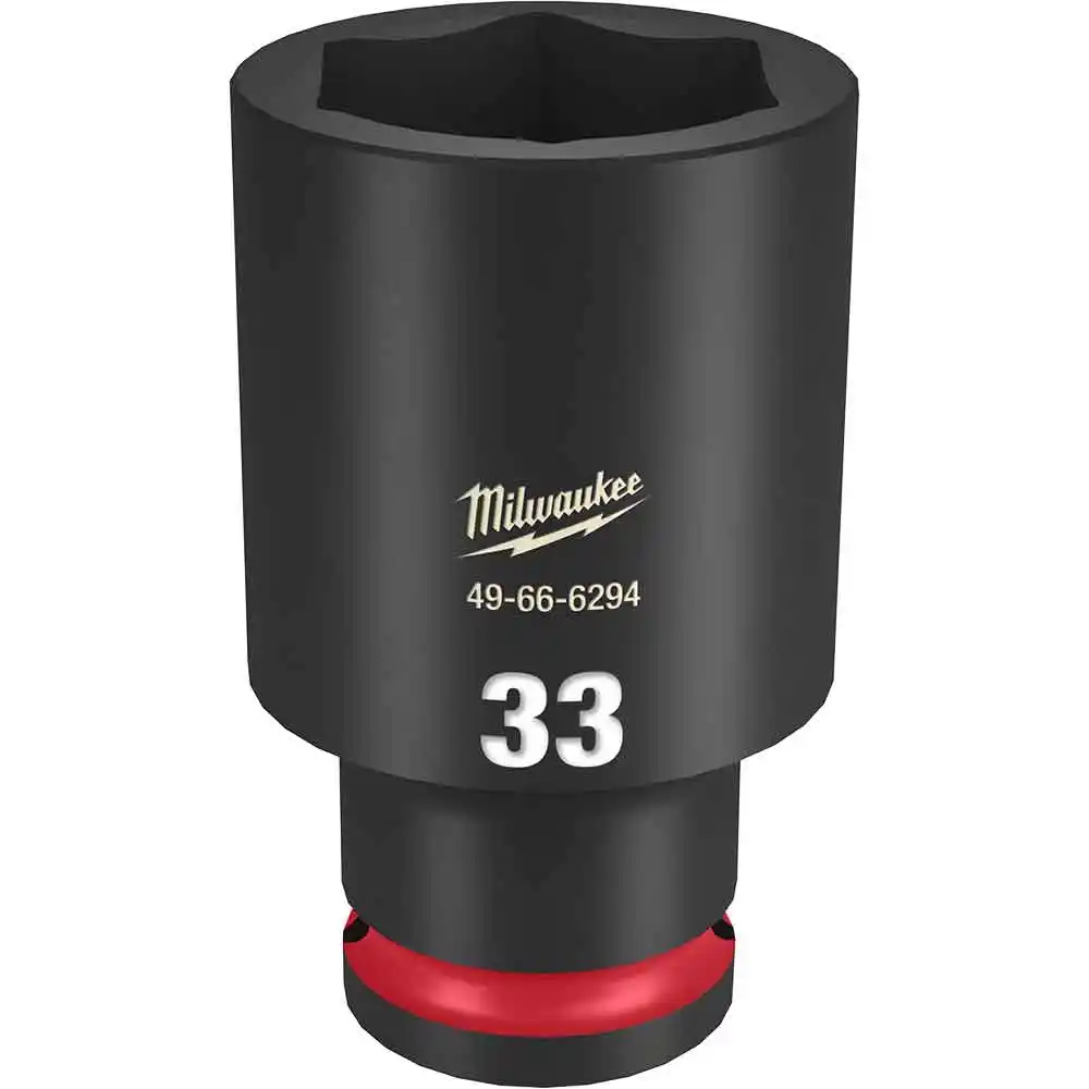 MILWAUKEE SHOCKWAVE 1/2inch Drive 33mm Deep 6 Point Impact Socket 49666294