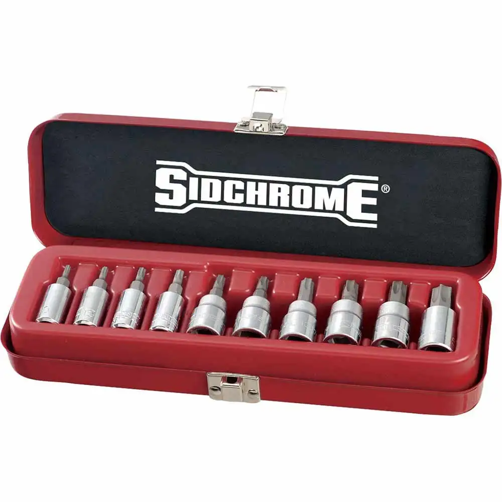 SIDCHROME 1/4 & 3/8 Drive Tru-Torque Socket Set - 10 Piece SCMT19107