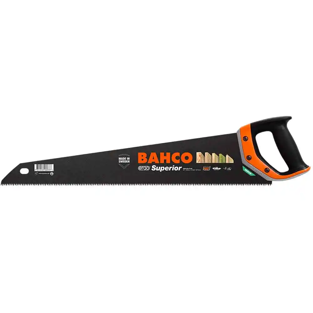 BAHCO ERGO SUPERIOR HANDSAW, 550MM, FOR MEDIUM COARSE WOOD 260022XTHP