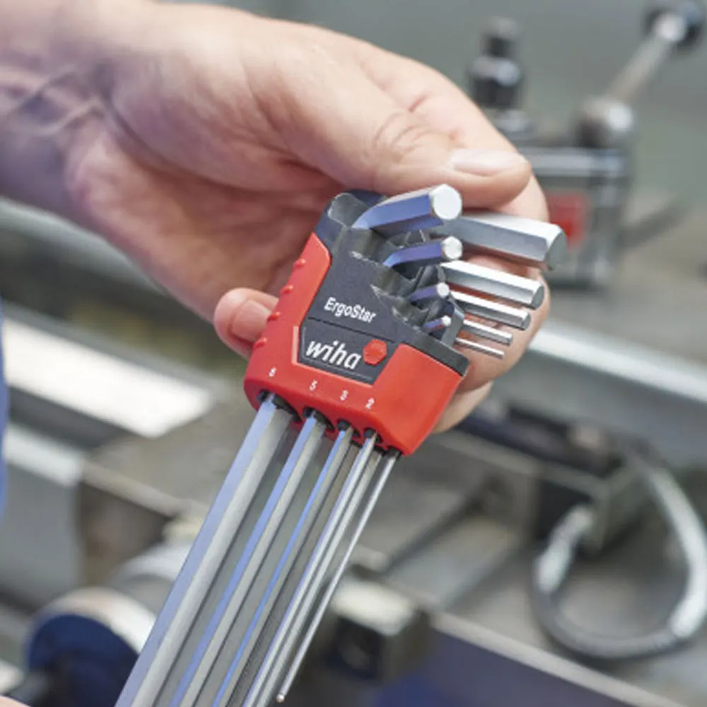 WIHA EGROSTAR 9 Piece Ballpoint Magicring Metric Hex Key Set 43851