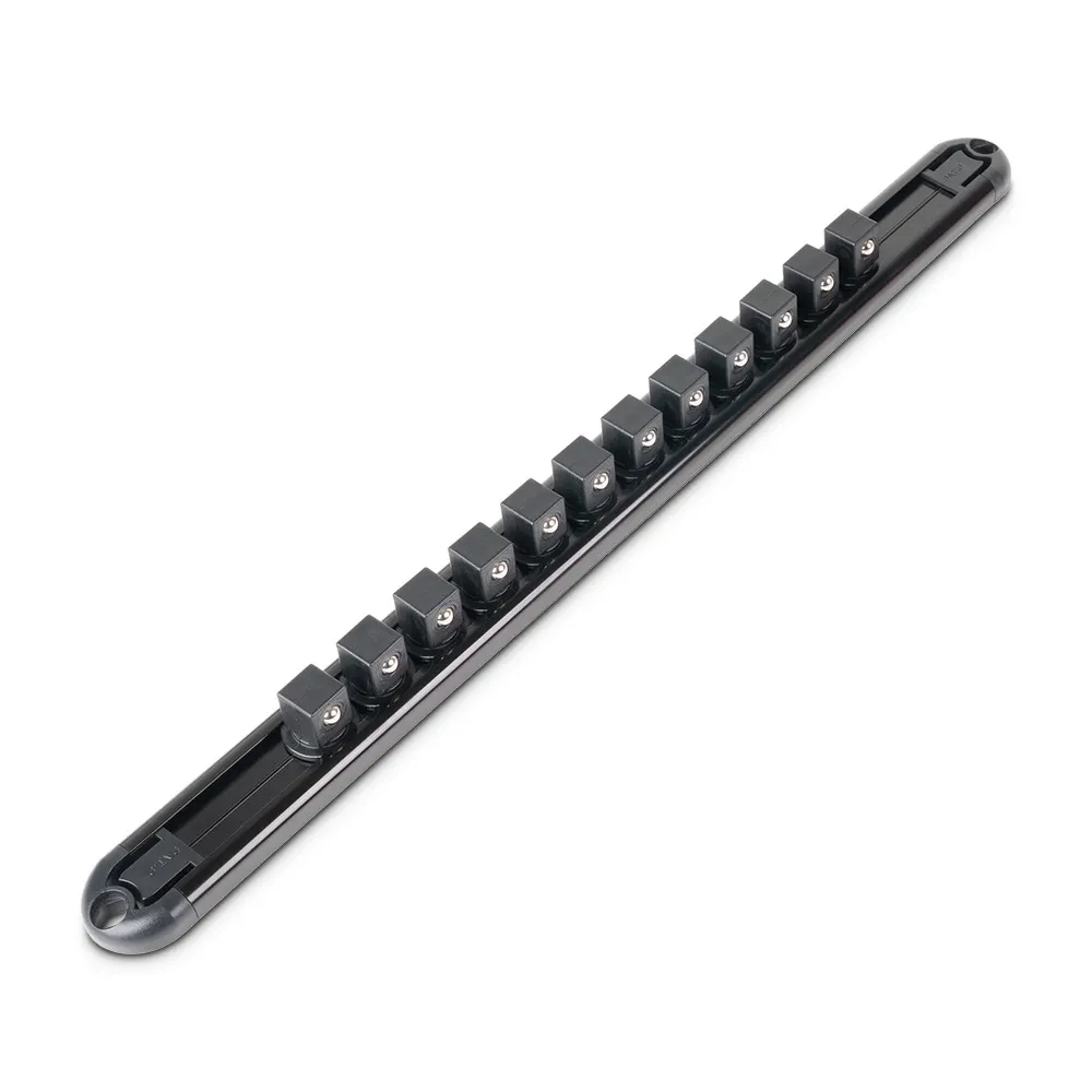 TTI 1/2" Dr 12 Clip Magnetic Socket Rail Black TTI12DMSR