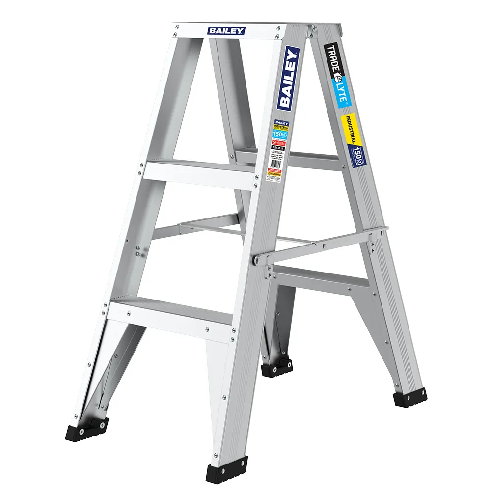 BAILEY 0.9m 150kg Trade Lyte Aluminium Double Sided Step Ladder FS14019