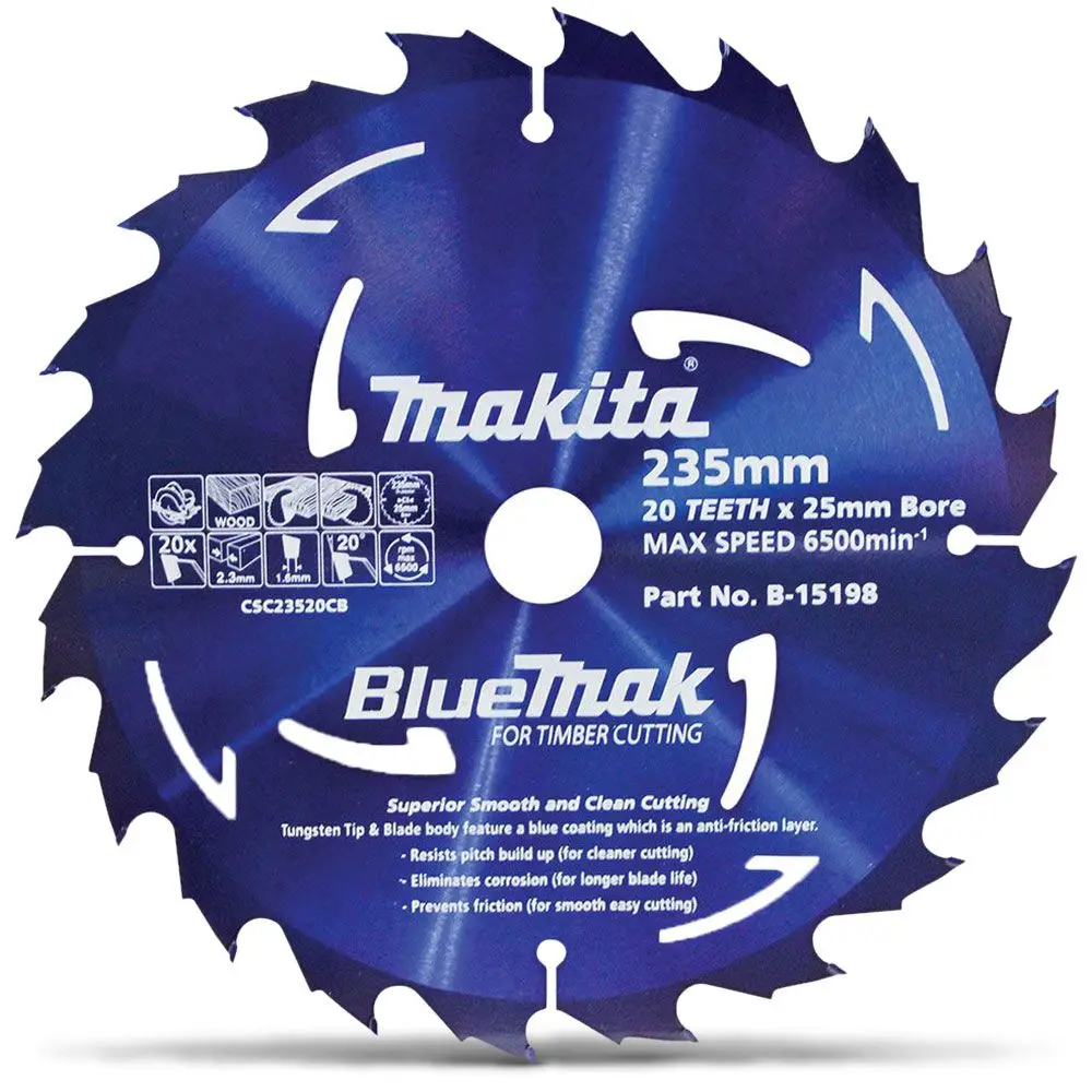 MAKITA 235mm 20T TCT Circular Saw Blade for Wood Cutting - BLUEMAK B1519820