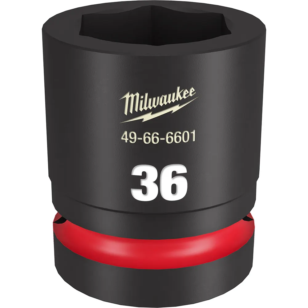MILWAUKEE SHOCKWAVE 1inch Drive 36mm Standard 6 Point Impact Socket 49666601
