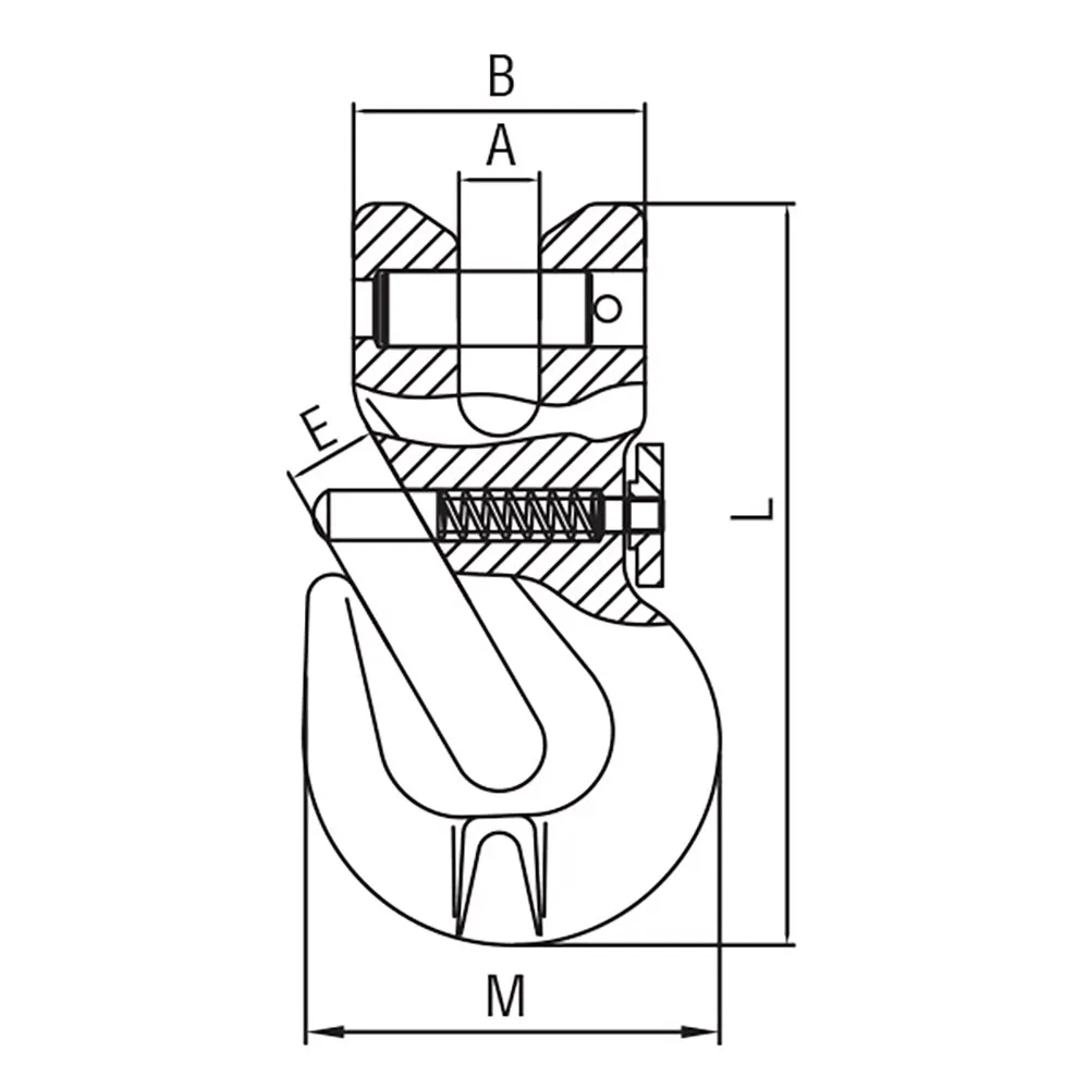 ITM 13mm Chain Size Safety Pin Clevis Shortening Grab Hook TM9804-02613