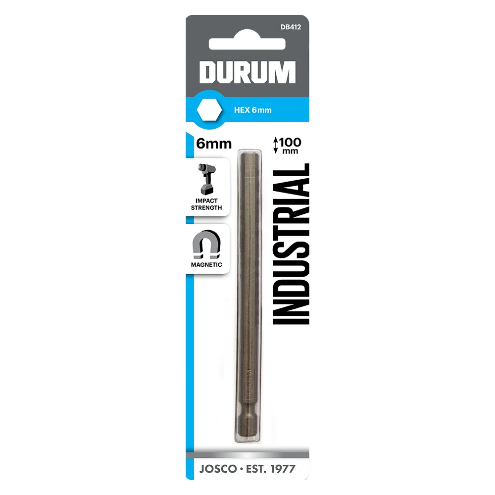 DURUM 6 x 100mm Internal Hex Power Screwdriver Bit