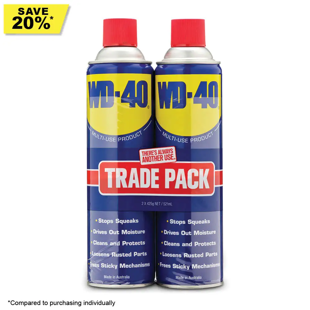 WD40 425g 2 Pack Multi Purpose Lubricant Aerosol Can 61664